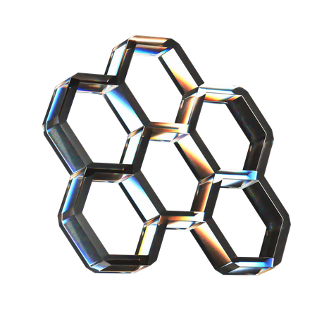 Forme abstraite de ruche hexagonale  3D Icon