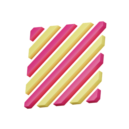 Forme abstraite diagonale  3D Icon