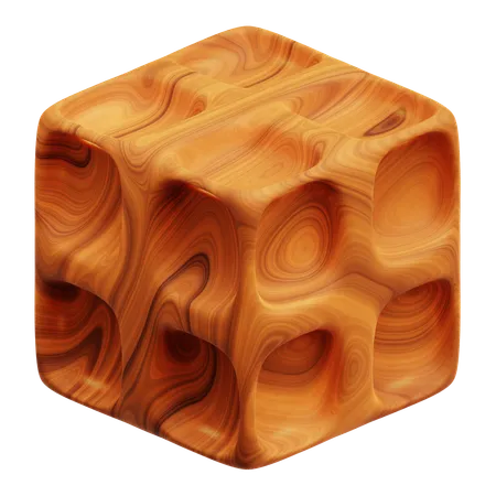 Forme abstraite en bois  3D Icon