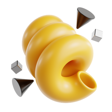 Forme abstraite en spirale  3D Icon