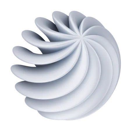 Forme abstraite en spirale  3D Icon