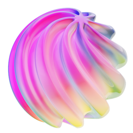 Forme abstraite en spirale  3D Icon