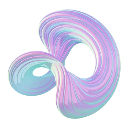 Forme abstraite en spirale  3D Icon