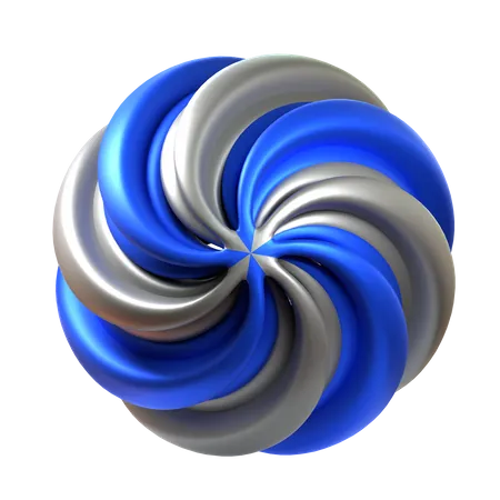 Forme abstraite en spirale  3D Icon