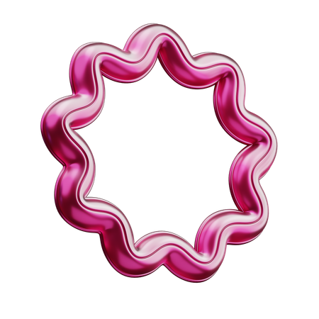 Forme abstraite de tore en zigzag  3D Icon