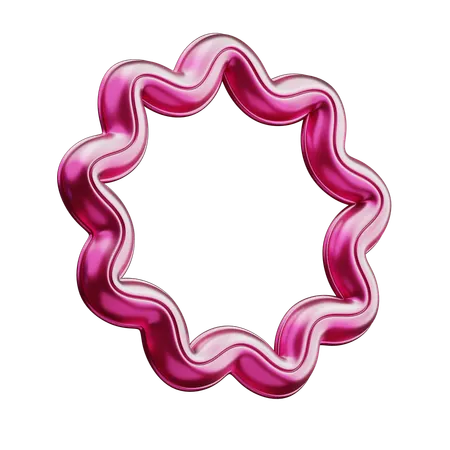 Forme abstraite de tore en zigzag  3D Icon