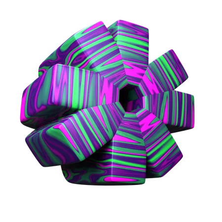 Forme abstraite d'étoile  3D Icon