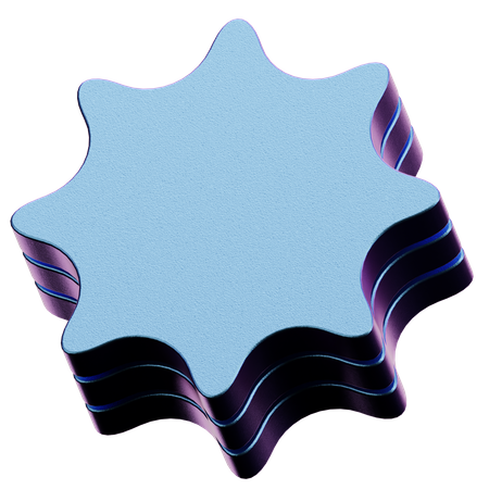 Forme abstraite d'étoile  3D Icon