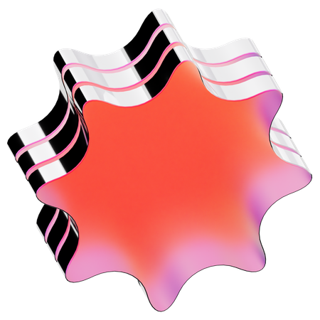 Forme abstraite d'étoile  3D Icon