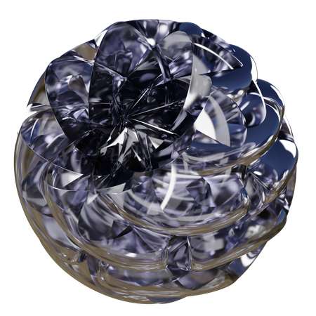 Forme abstraite ronde en spirale  3D Icon
