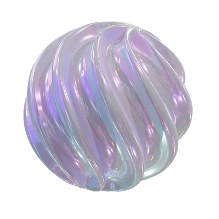 Forme de boule en spirale  3D Icon