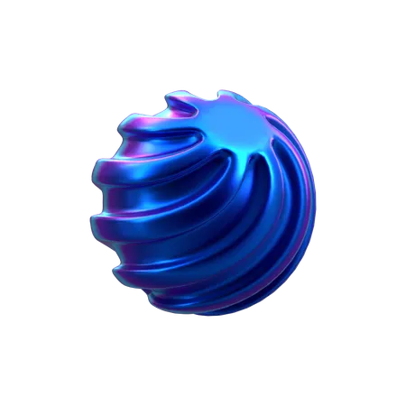 Forme de boule en spirale  3D Icon