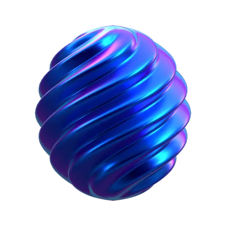 Forme de boule en spirale  3D Icon