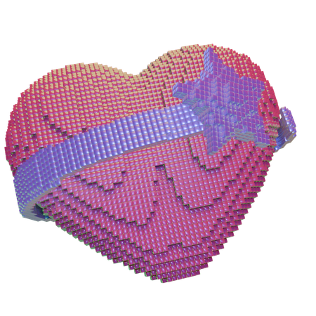Forme coeur avec anneau  3D Icon