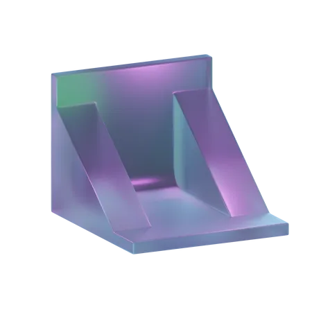 Forme de glissière à deux côtés  3D Icon