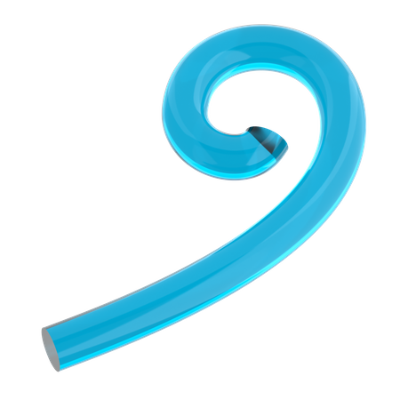Forme courbe et bouclée  3D Icon