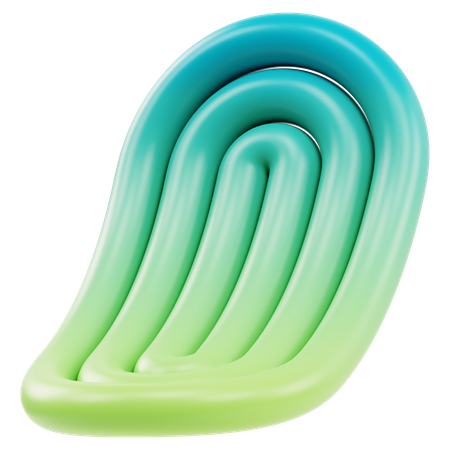 Forme courbée  3D Icon