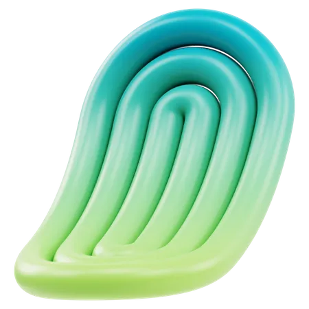 Forme courbée  3D Icon