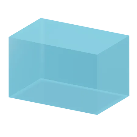 Forme transparente cuboïde  3D Icon