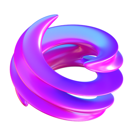 Forme d'anneau abstrait  3D Icon