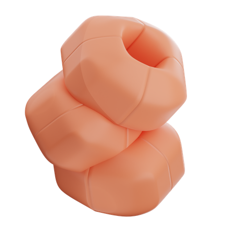 Forme de ballon abstrait  3D Icon