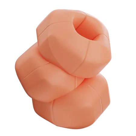 Forme de ballon abstrait  3D Icon