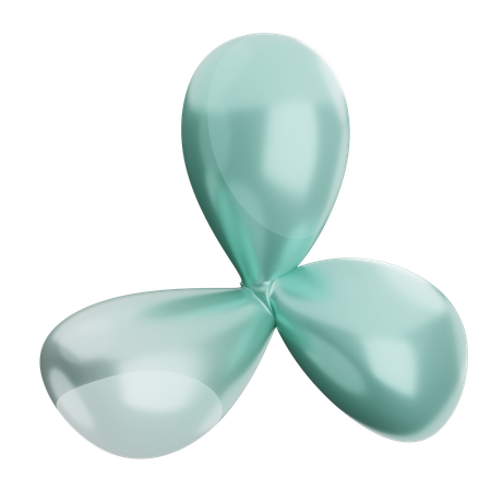 Forme de ballon abstrait  3D Icon