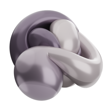 Forme de ballon abstrait  3D Icon