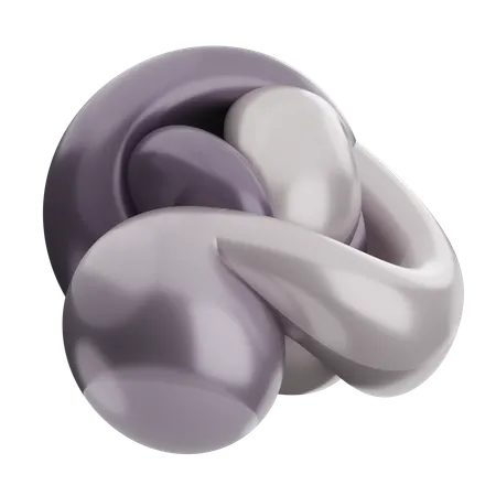 Forme de ballon abstrait  3D Icon
