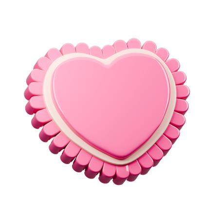 Forme de coeur décorative  3D Icon