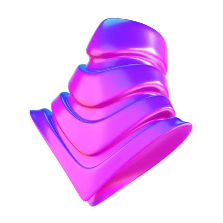 Forme de cône abstrait  3D Icon