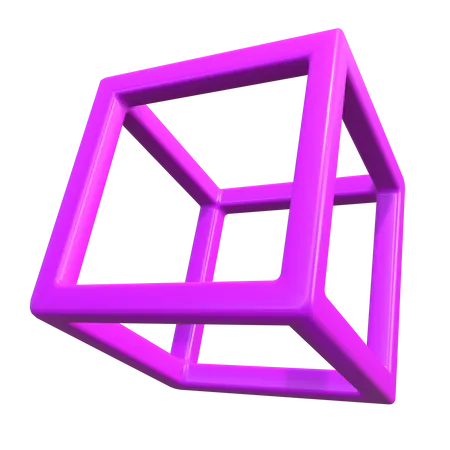 Forme de contour de cube  3D Icon