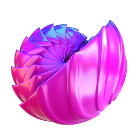 Forme de coquille abstraite  3D Icon