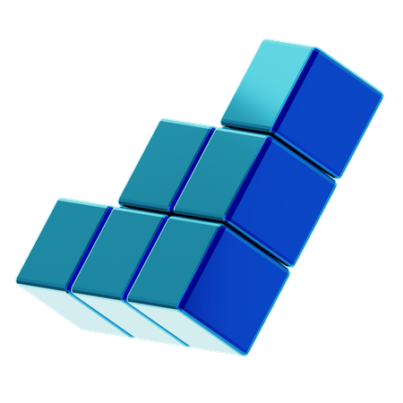 Forme de cube abstrait  3D Icon