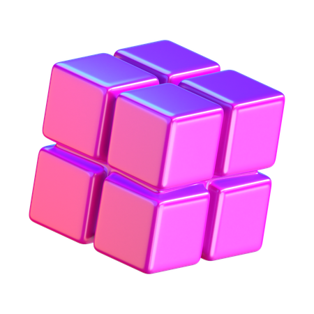 Forme de cube abstrait  3D Icon