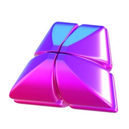 Forme de cube abstrait  3D Icon