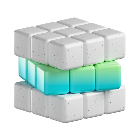 Forme de cube rubik  3D Icon