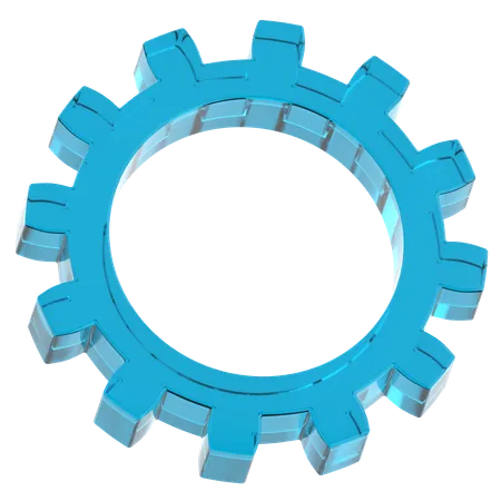 Forme de roue dentée  3D Icon
