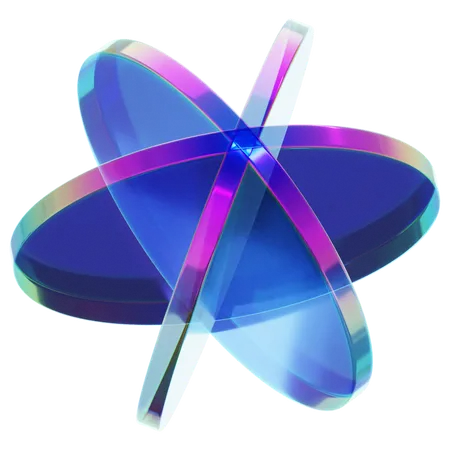 Forme de verre abstraite  3D Icon