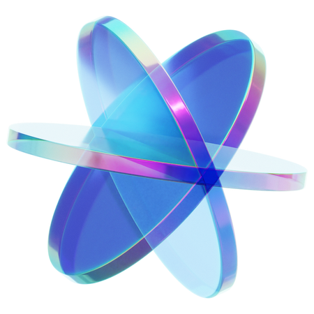 Forme de verre abstraite  3D Icon