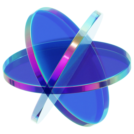 Forme de verre abstraite  3D Icon