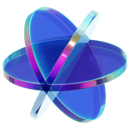 Forme de verre abstraite  3D Icon