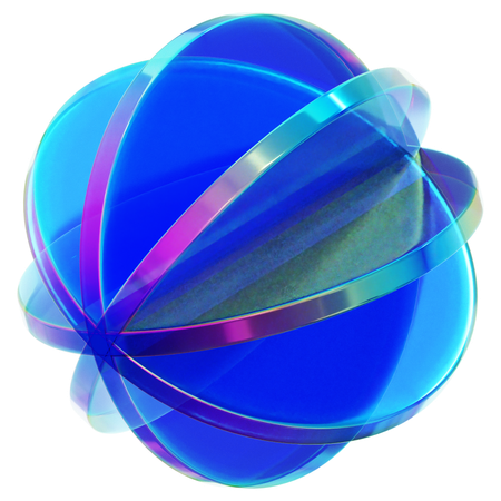 Forme de verre abstraite  3D Icon