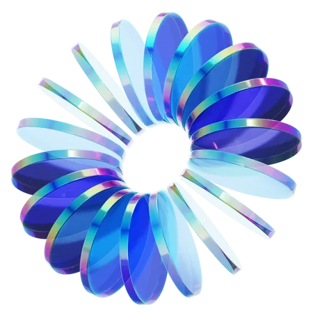 Forme de verre abstraite  3D Icon