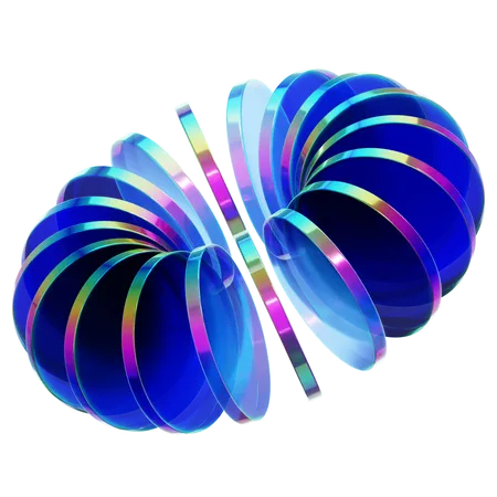 Forme de verre abstraite  3D Icon