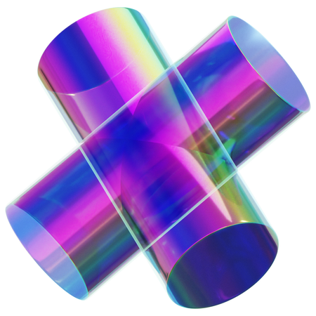 Forme de verre abstraite  3D Icon