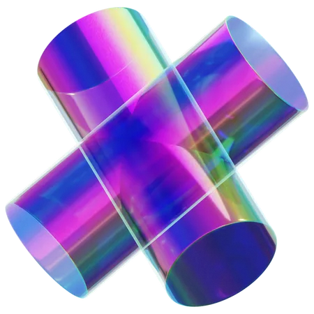 Forme de verre abstraite  3D Icon