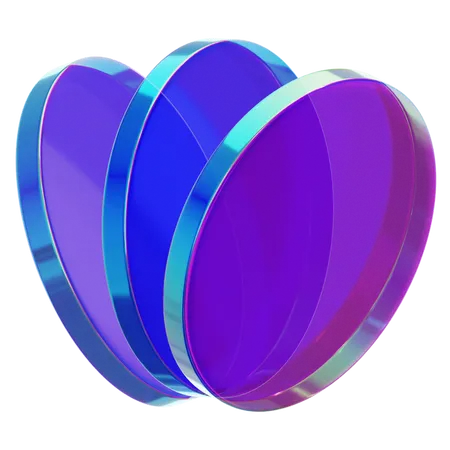 Forme de verre abstraite  3D Icon