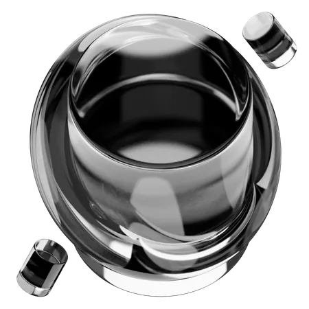 Forme de verre abstraite  3D Icon