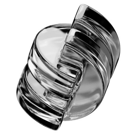 Forme de verre abstraite  3D Icon